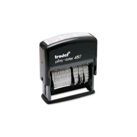 U.S. Stamp & Sign U.S. Stamp & Sign Trodat Self-inking Message/Date Stamp, 12 Phrases, 3/8" x 2", Black E4817
